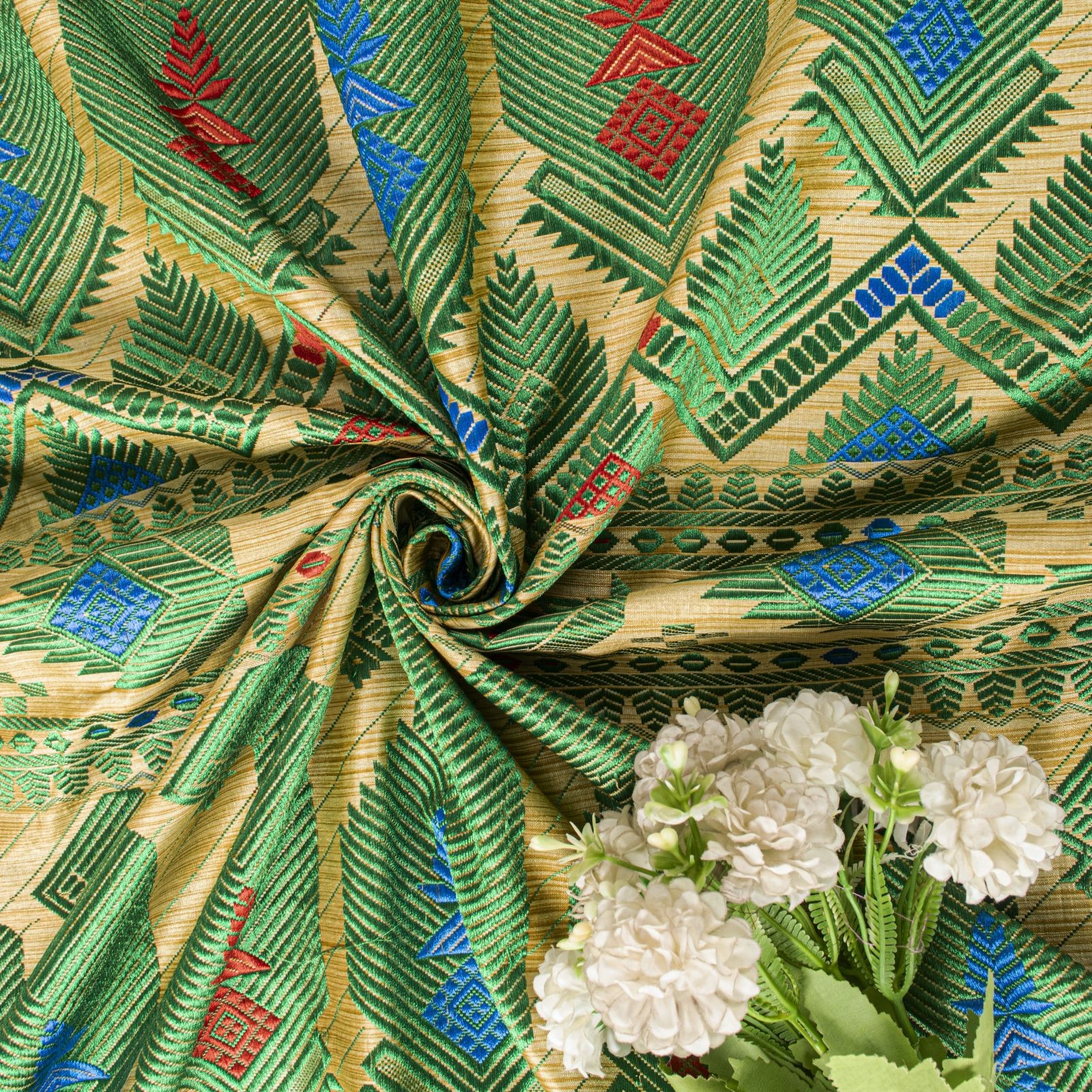 Sanskriti Vintage Cream Art Silk Saree Jamdani Handwoven Bengali Sari 5+Ydfabric