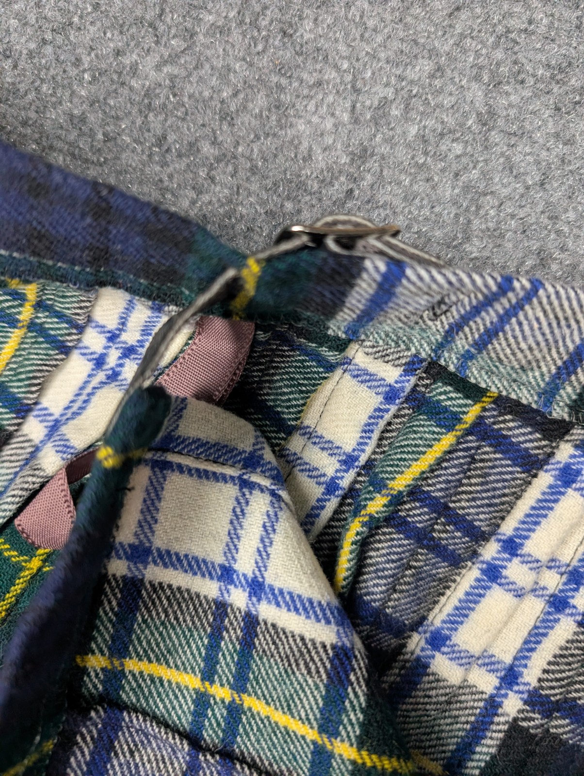 Pure New Wool Kilt Skirt Women’s 10 GreenTartan Scotland Knitwear Plaid VTG