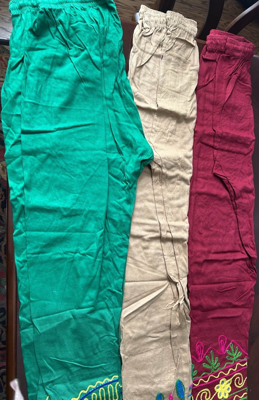 3 Count Women’s AREE Embroidered Cotton Kurta Pant/Legging . 35.99 for alL