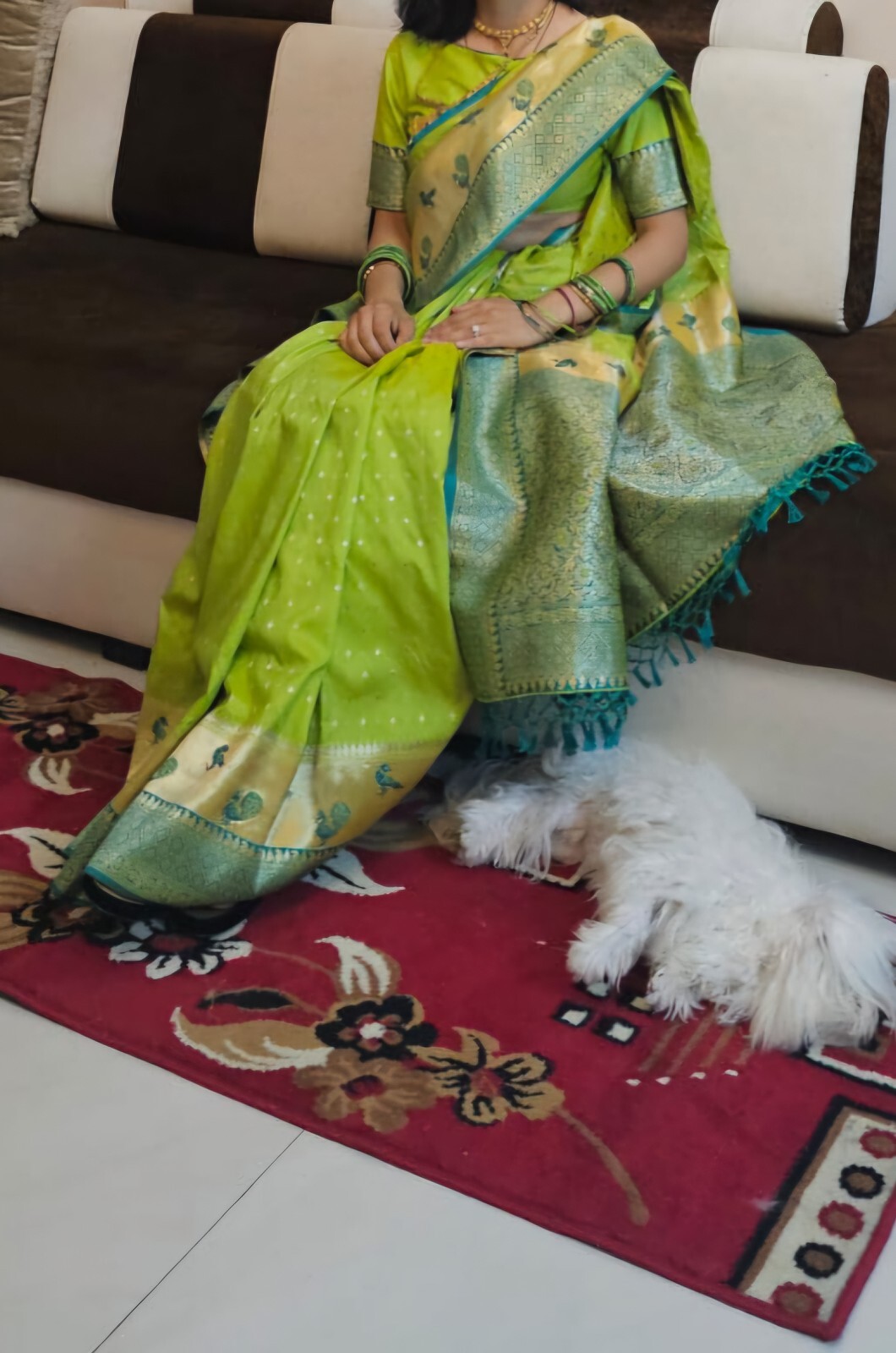 Green Banarsi Silk Saree NEGOTIABLE
