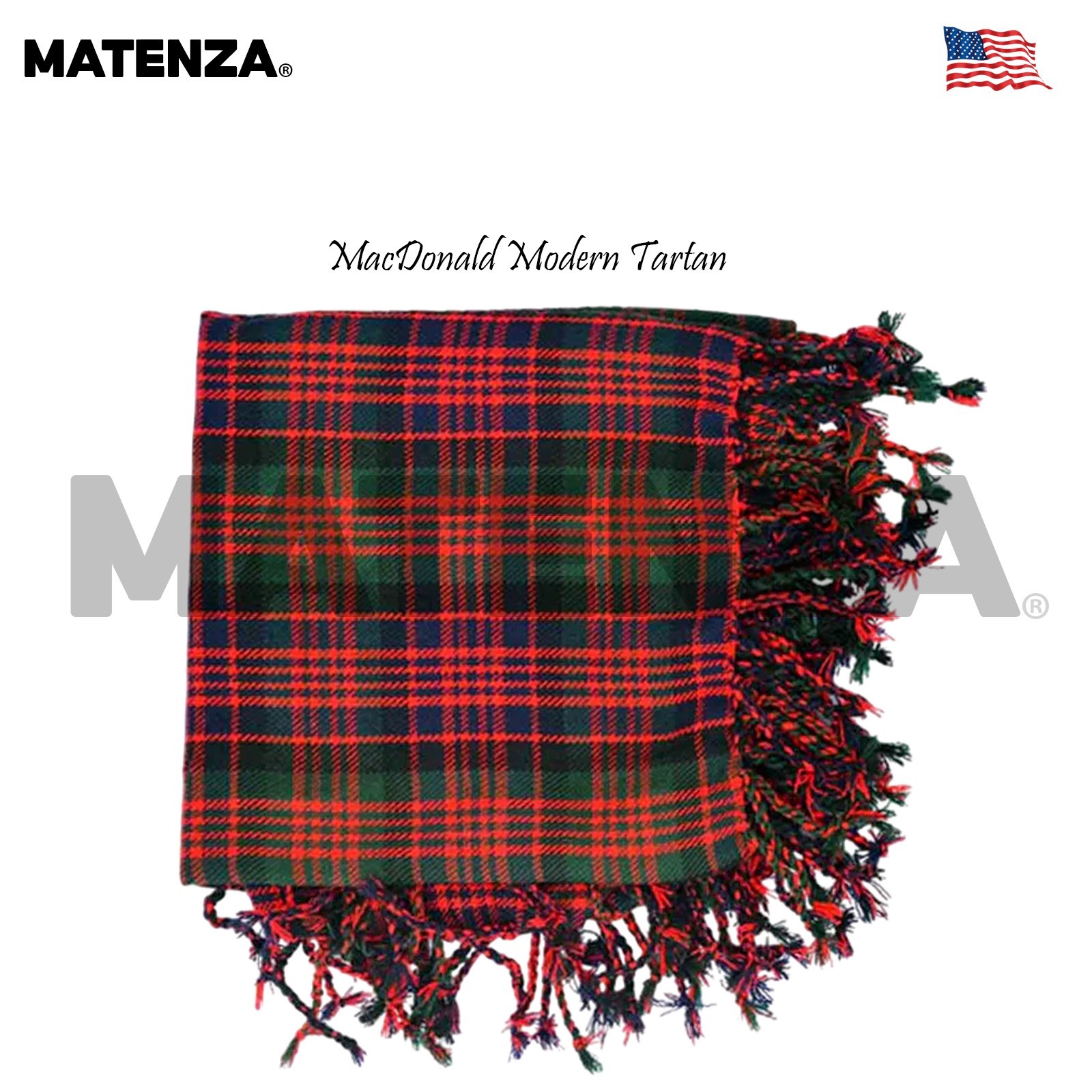 MacDonald Tartan Kilt Accessories Set 5Pc Scottish Highland Wear