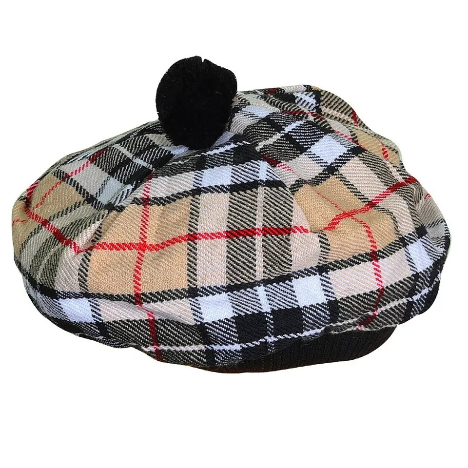 Men’s Campbell Thomson TAM o’ SHANTER Bonnet Beret Balmorals Tartan Tammy Hat