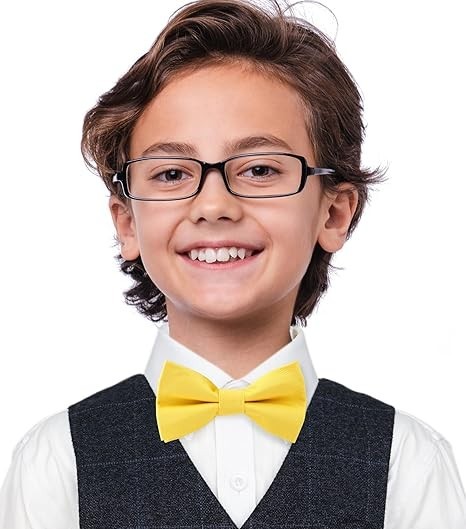 Pre-Tied Bow Ties, Formal Solid M – (6-18 yrs., schoolers, teens) 51 Yellow