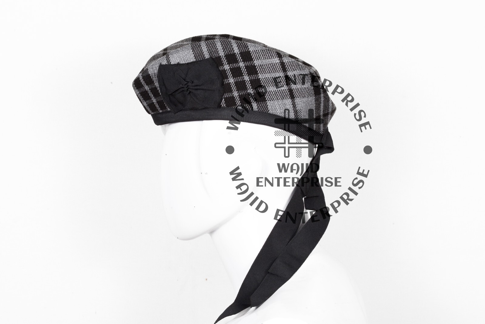 Scottish Kilt Cap Grey Watch tartan GLENGARRY Cap Military Bonnet Glengarry Hat