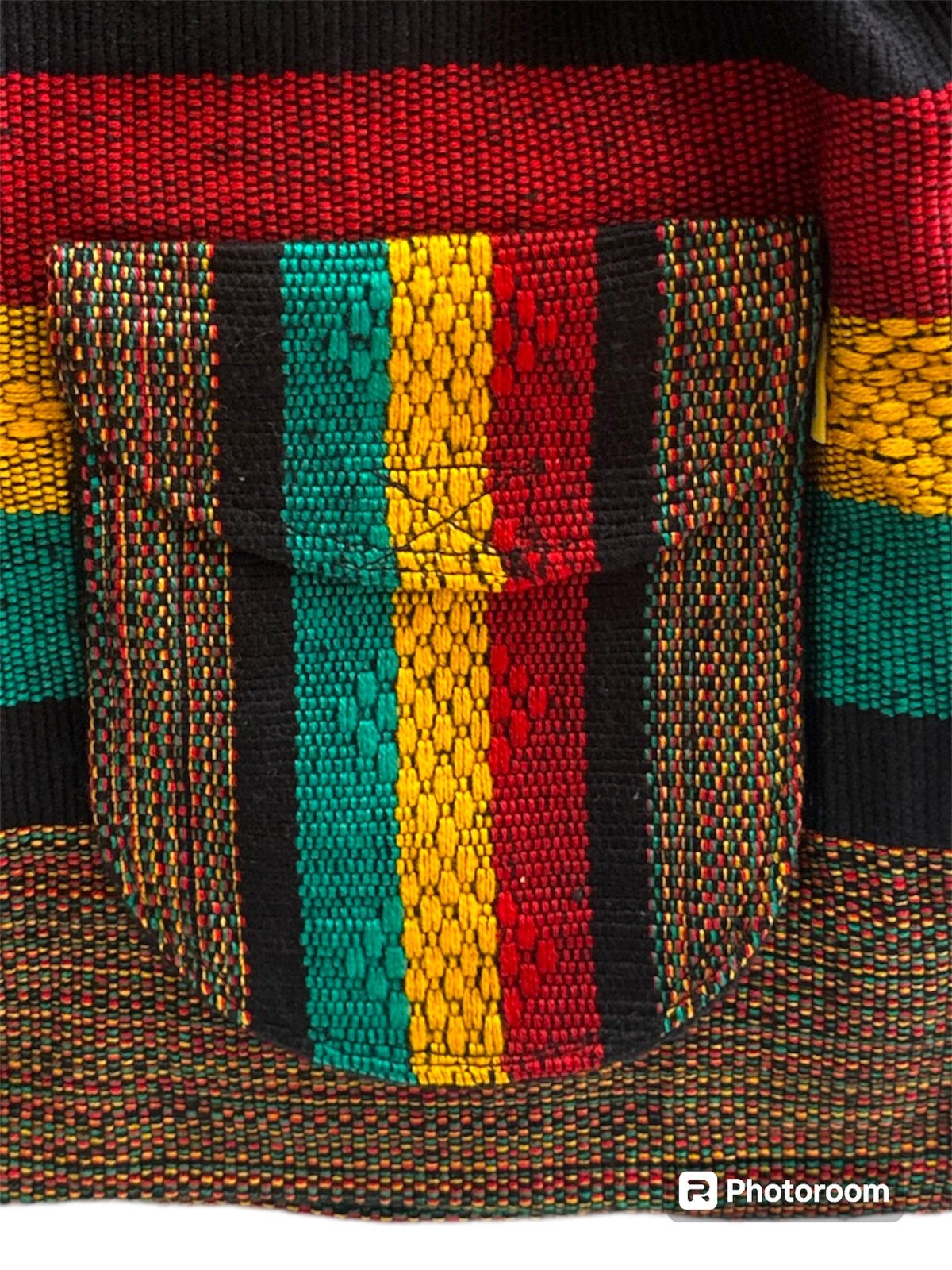 BACKPACK , HIPPIE GEAR , MEXICAN MADE , AUTHENTIC PINZON , RASTA 3
