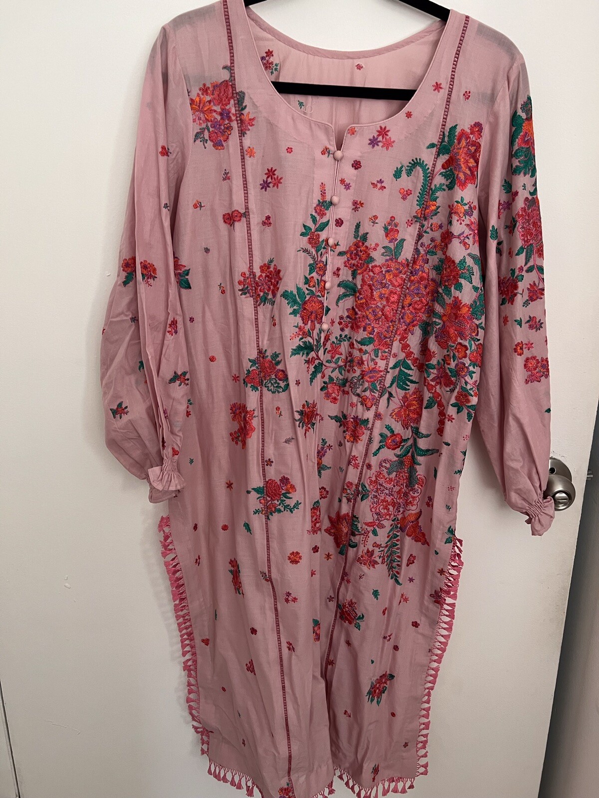 Pakistani Designer Hussain Rehar Embroidered Dress