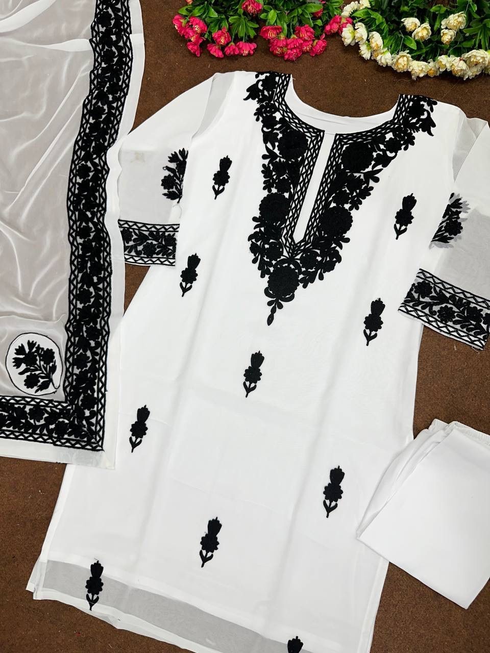 NEW DESIGNER PARTY WEAR FANCY KASHMIRI WORK SUIT
