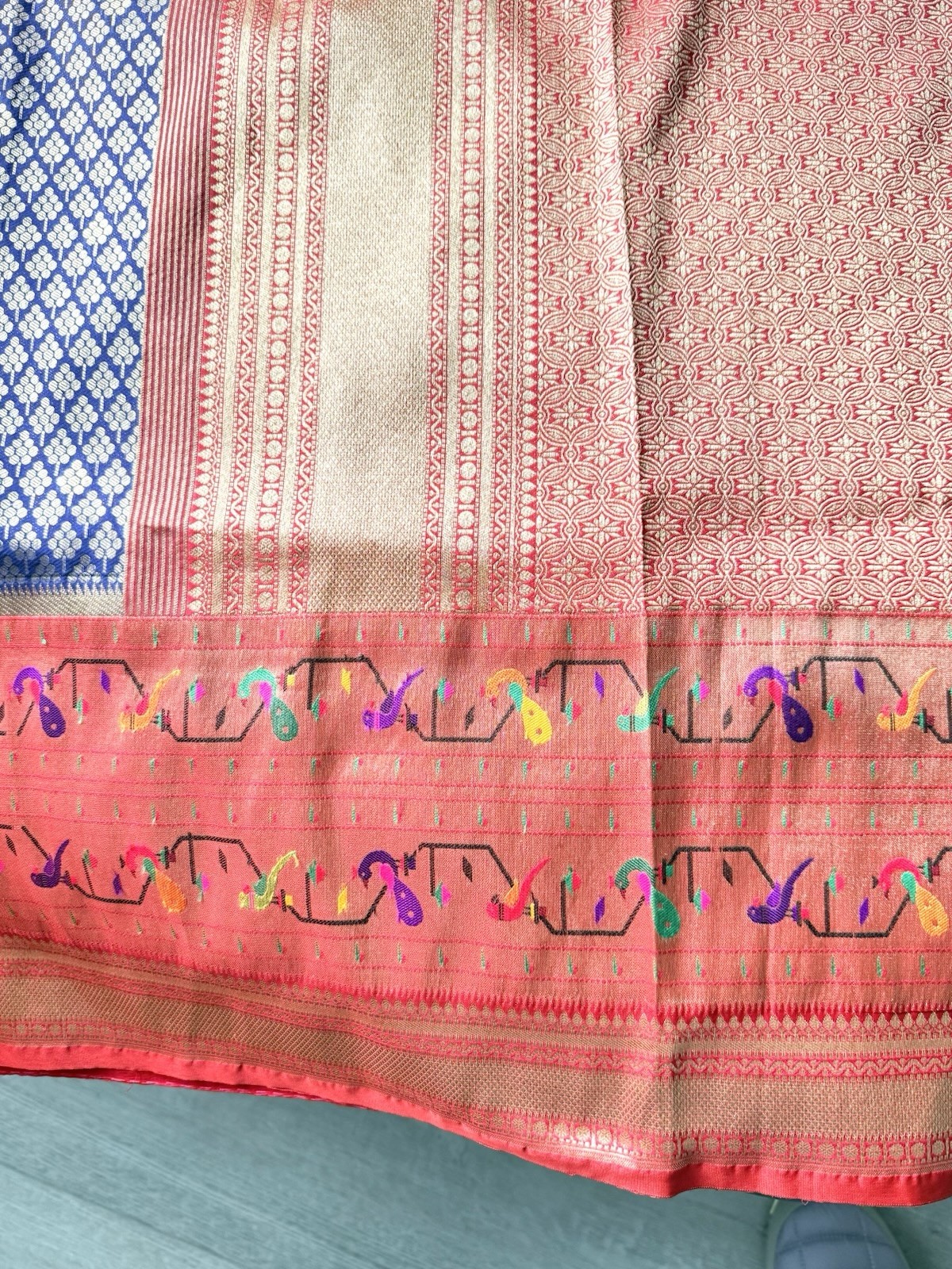 sarees for women Brand New Pochampally Ikat saree Blue Color Saree Pattu Saree