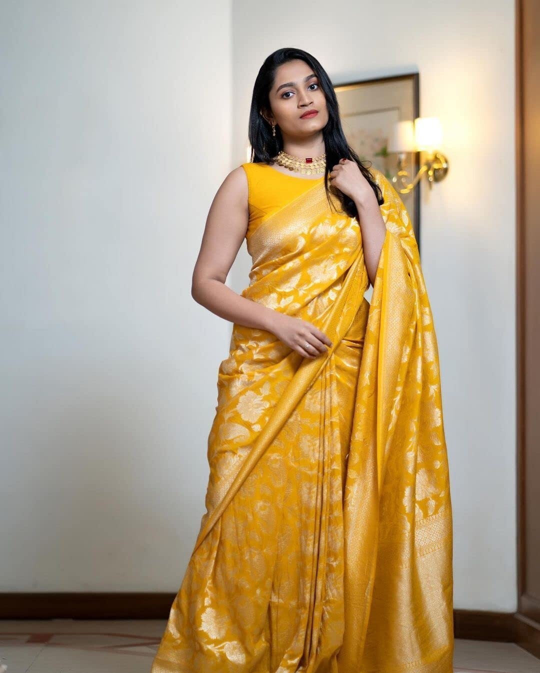 TRADITIONAL PARTY WEAR SOFT SILK INDIAN WEDDING WEAR KANJEEVARAM SAREE SARI