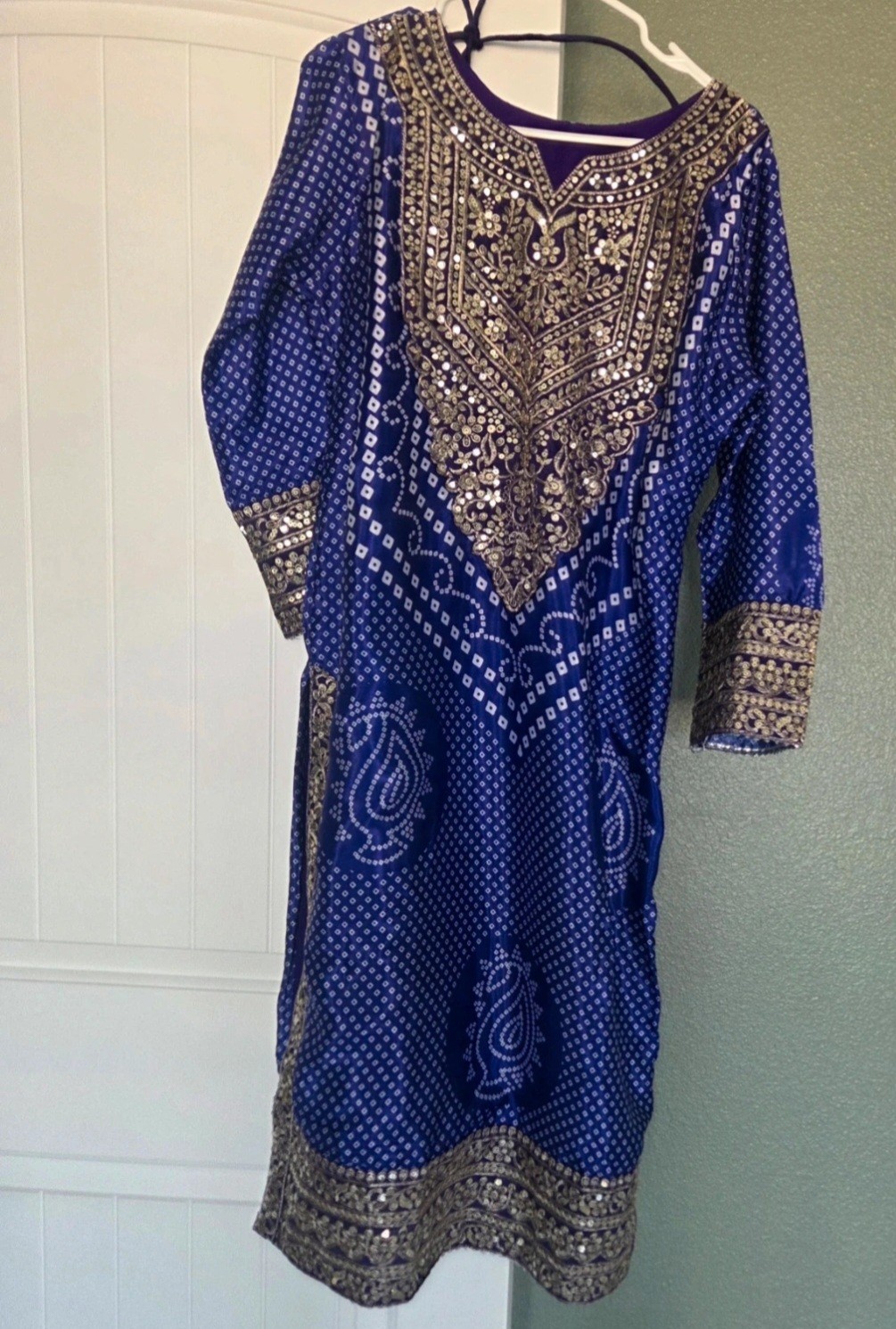 Pakistani Indian Salwar Kameez Anarkali Chiffon Party Dress 3 Piece Bust 38 M