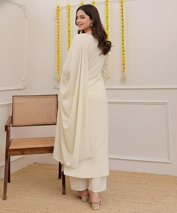 ANNI Designer Pure Cotton Embroidered Kurta Set for Women