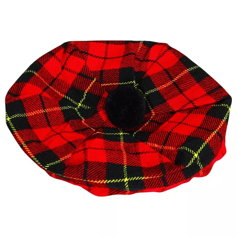 Men’s Wallace TAM o’ SHANTER Bonnet Beret Balmorals Tartan Tammy Hat