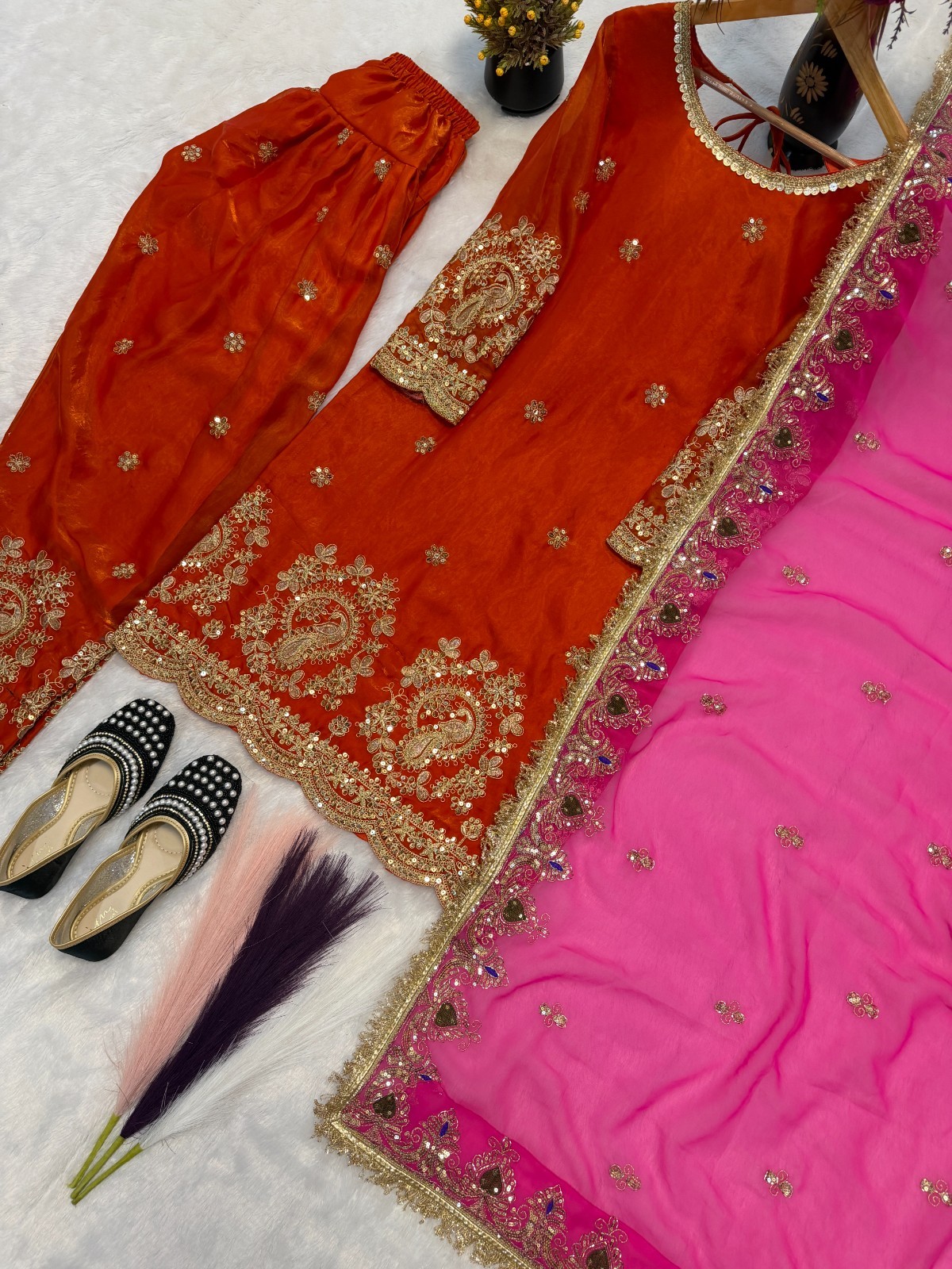 BOLLYWOOD SUIT PAKISTANI INDIAN WEDDING DHOTI TOP SALWAR KAMEEZ PARTY WEAR DRESS