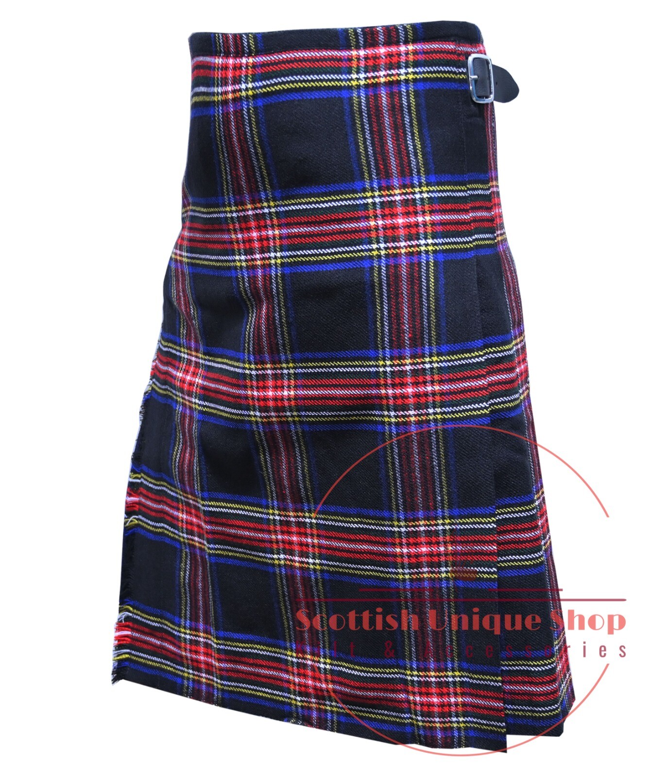 Black Stewart Tartan 8 Yard kilt – Men’s Scottish Traditional kilt Custom Size