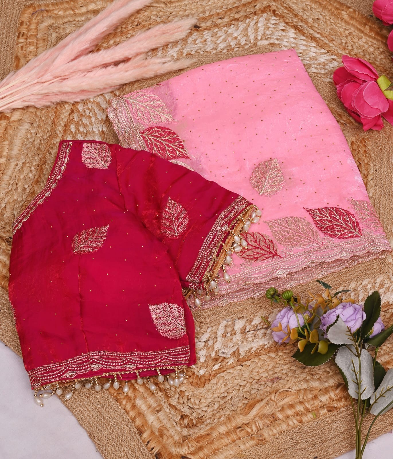 Designer Sari Bollywood Bridal Silk Saree Blouse South Indian Ethnic ReadyMade