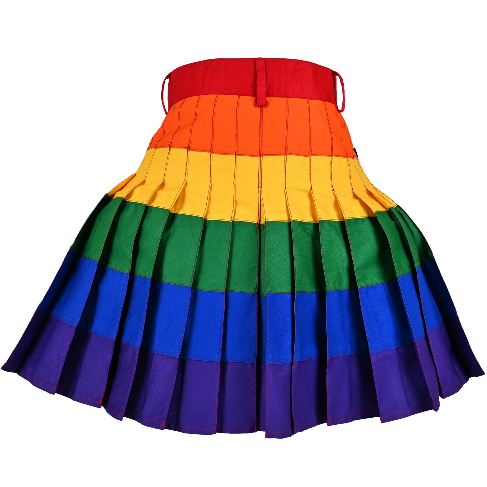 Hybrid Utility Kilt Rainbow with Removable Cargo Pocket Unisex Scottish Kilt