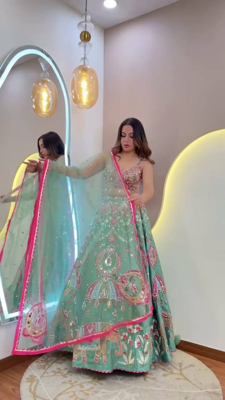 Bollywood Indian Lehenga Ethnic Wedding Pakistani Bridal Party Lengha Choli