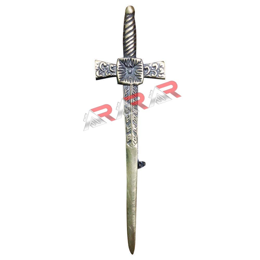Kilt Pins Scottish Celtic Sword Board Highland Kilts Pin Antique 4.5″ AAR New