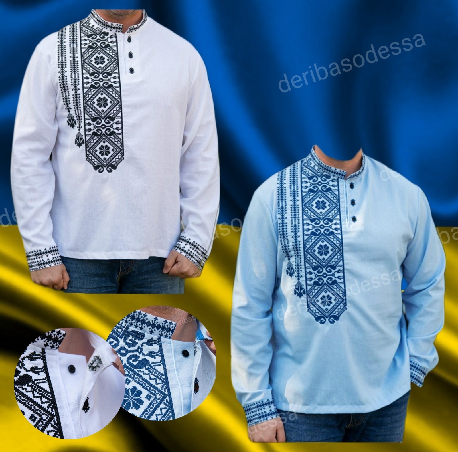 Ukrainian traditional embroidered men’s shirt Vyshyvanka XS,S,M,L,XL,2XL,3XL,4XL