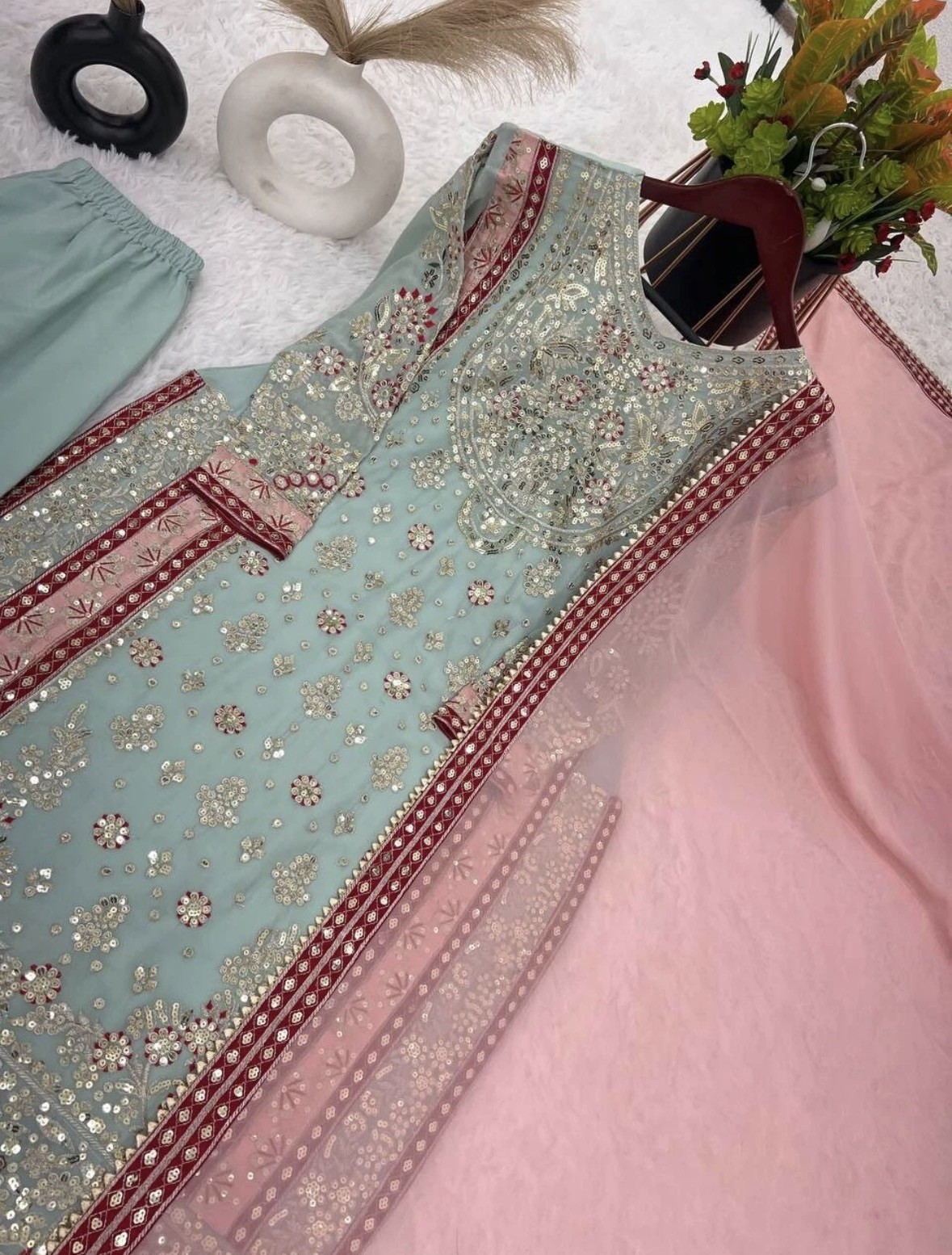 Women Dress Pakistani Salwar Kameez Readymade Suits Indian Wedding Party 3 Piece
