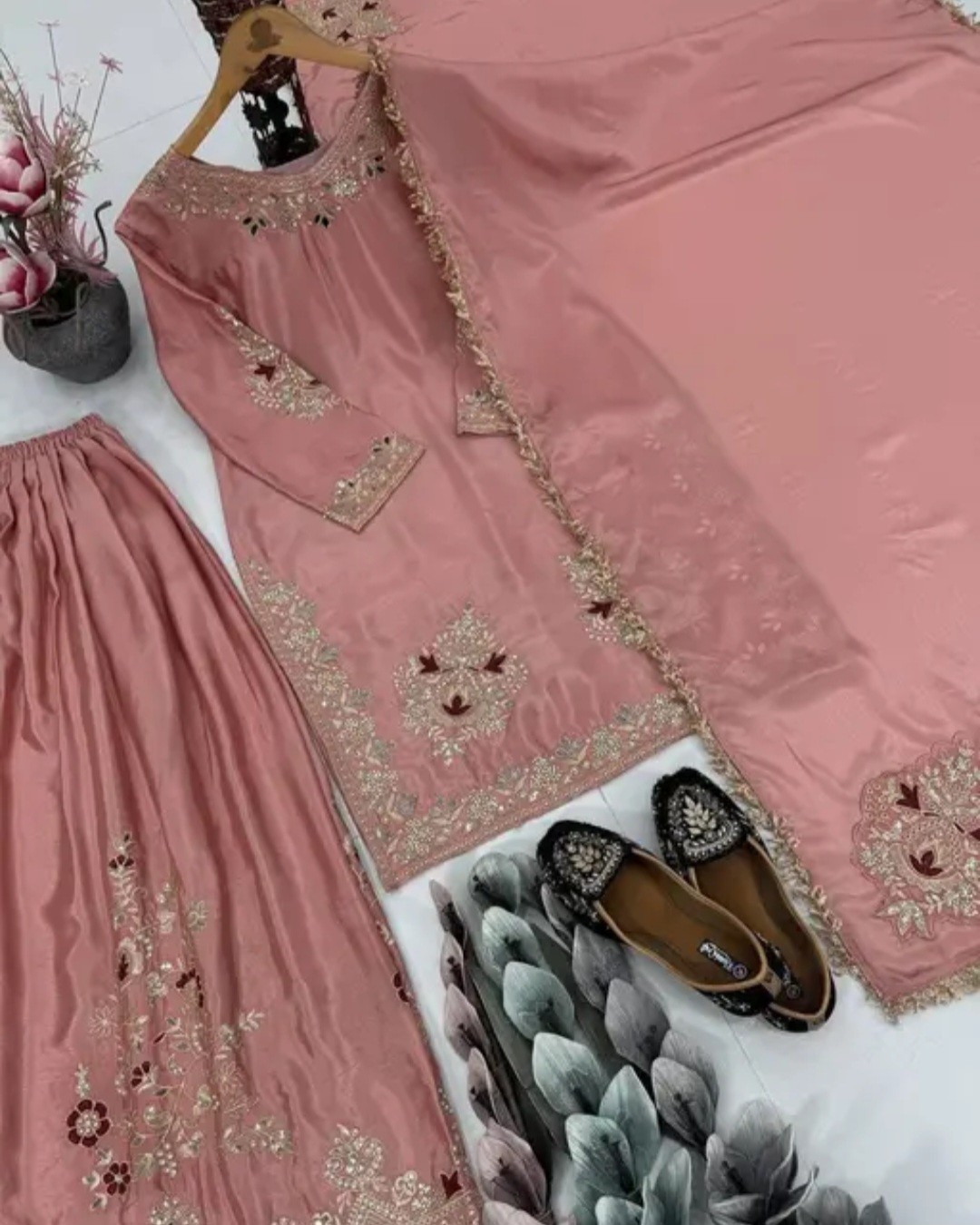 Pakistani Embroidered Fully Stitched Heavy Mirror Handwrok Suit Wedding ,party