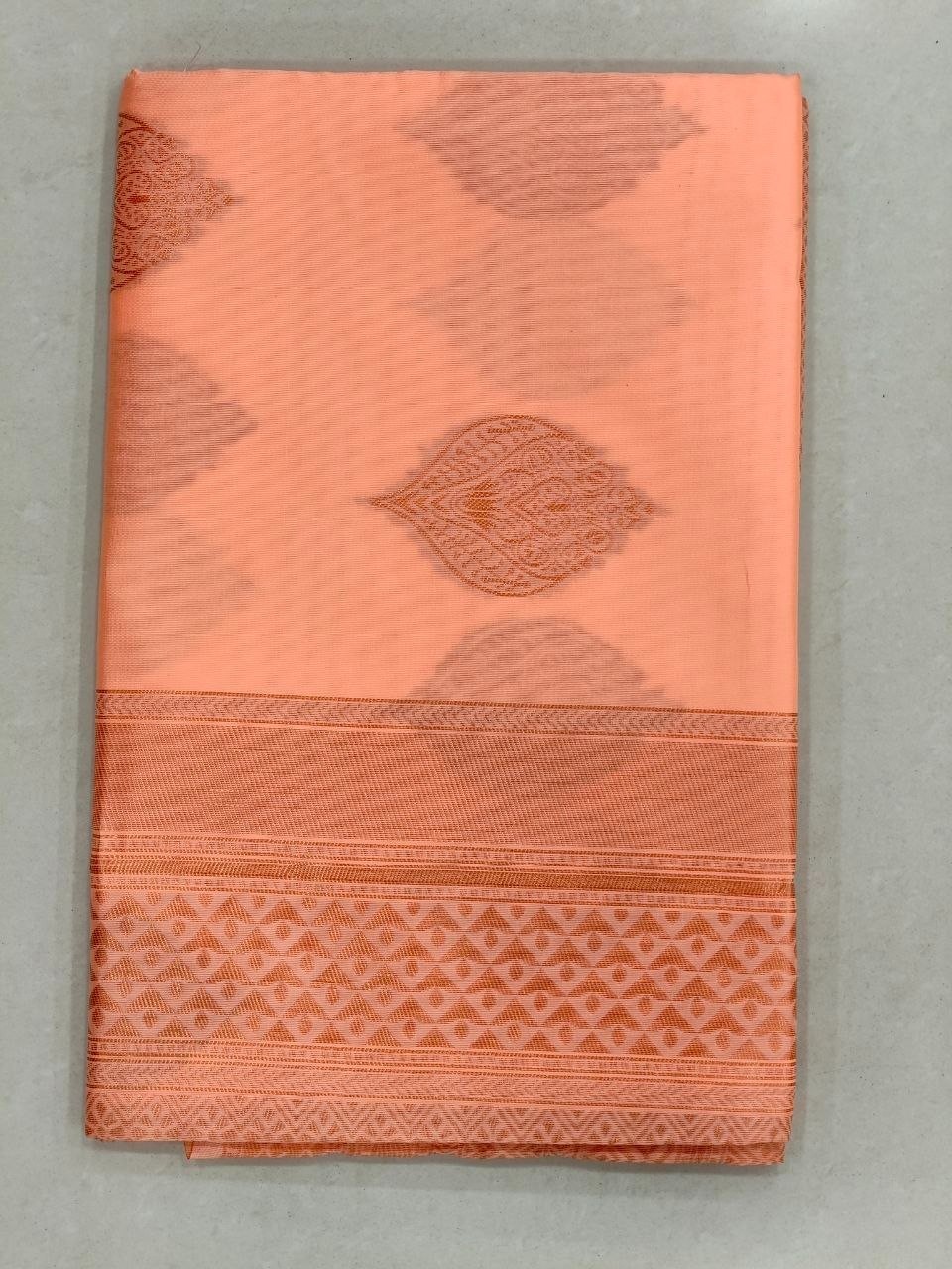 Lichi Silk Saree Jacquard Woven Grand Pallu Traditional Indian Ethnic Sari