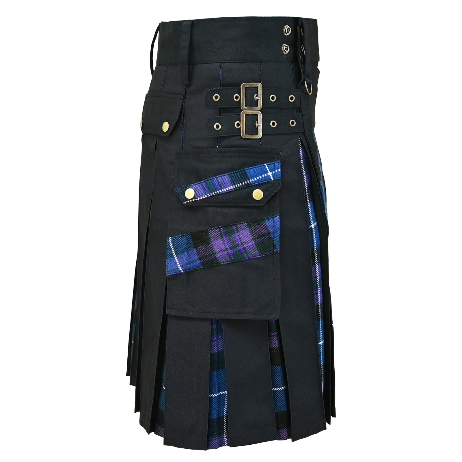 Hybrid Utility Kilt Cross Stripes Tartan Pride of Scotland Men Scottish Outfit