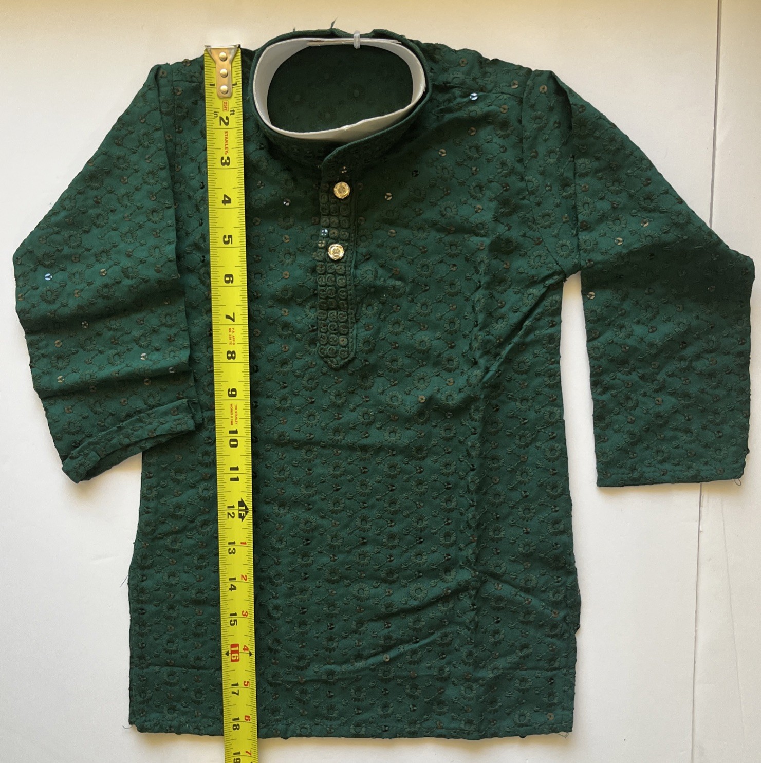 AJ DEZINES Kids Cotton Sequined Indian Chikankari Kurta for Boys Size 30