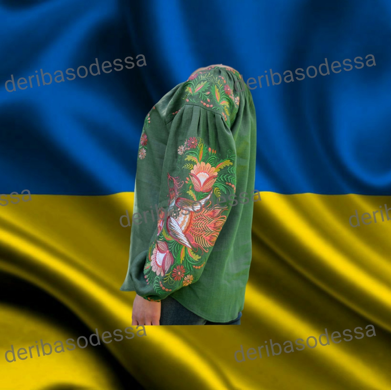 Linen 100% S,M,L,XL,2XL,3XL Traditional Ukrainian embroidered blouse Vyshyvanka.