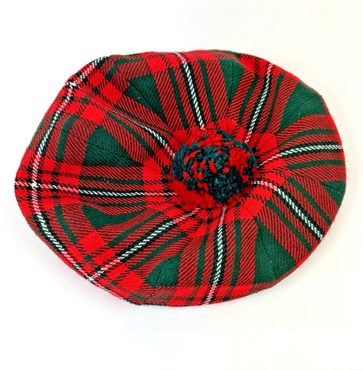 GENUINETARTAN SCOTTISH TAM HAT SCOTLAND 7 1/2 SPEAN BRIDGE WOOLLEN MILL VTG
