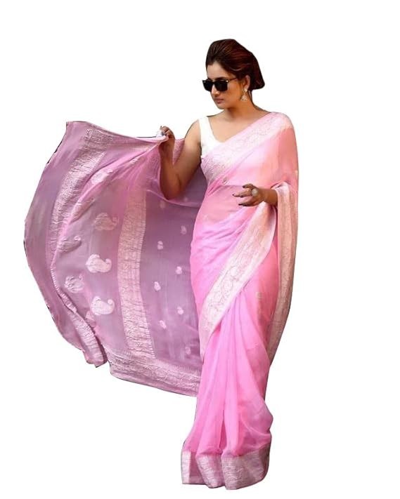 Women’s Cotton Linen Saree With Blouse Piece