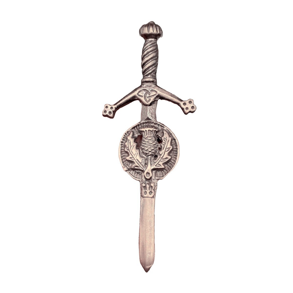 AAR Celtic Kilt Pin with Thistle Badge Design Antique Finish
