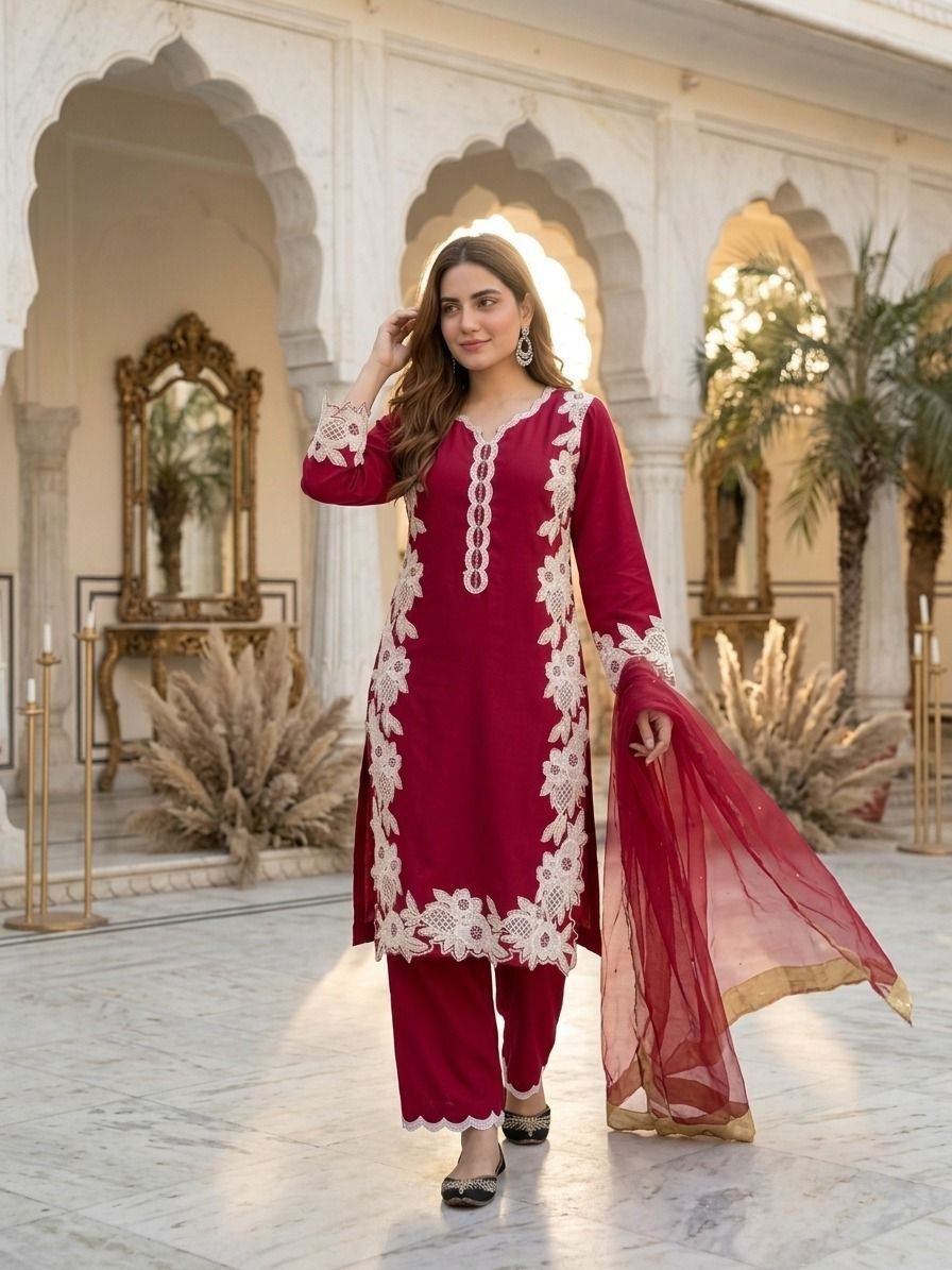 Latest New Heavy Natural Silk Pink Top Palazzo With Dupatta For Wedding Wear