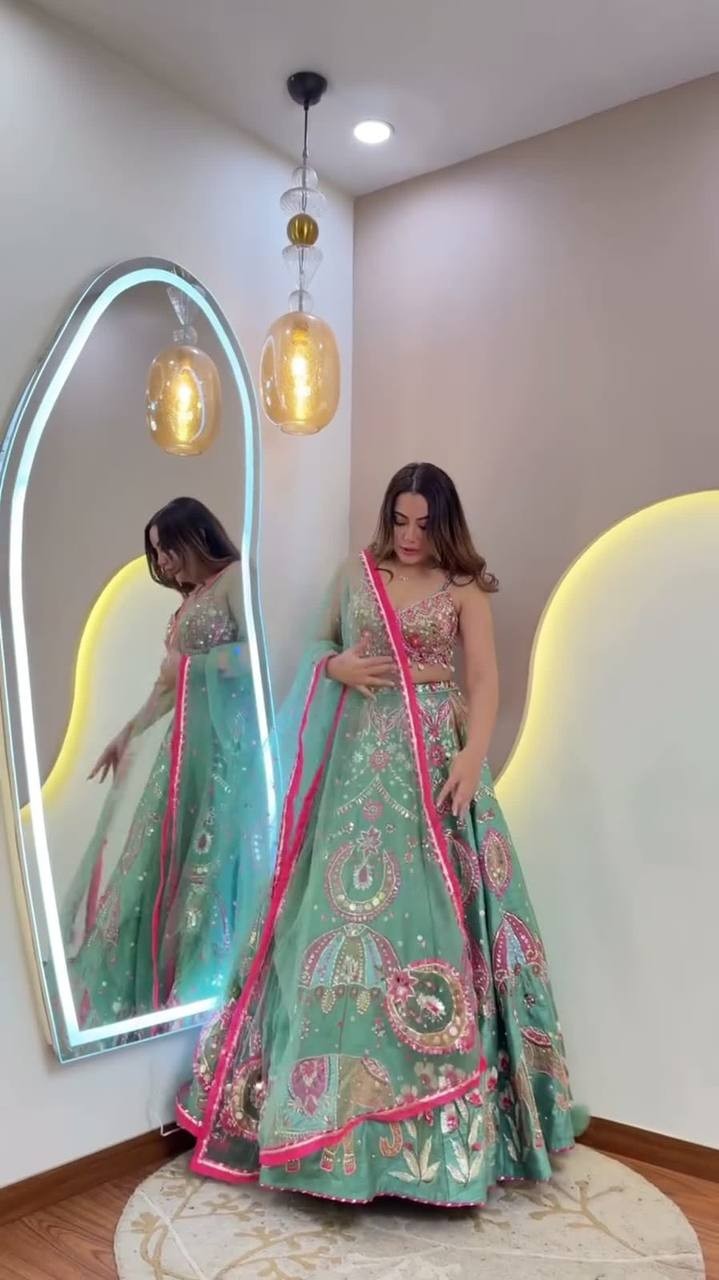 Bollywood Indian Lehenga Ethnic Wedding Pakistani Bridal Party Lengha Choli
