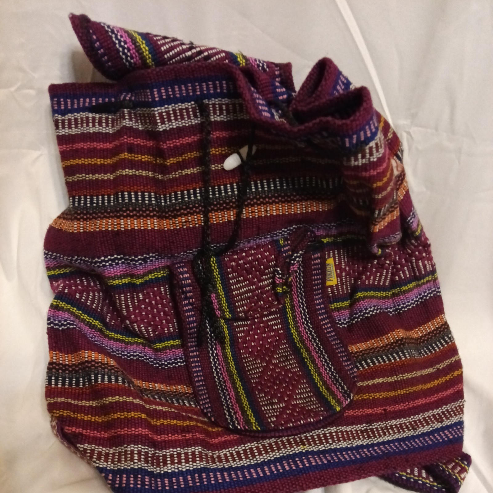 BACKPACK , HIPPIE , MADE IN MEXICO , MOCHILA ,AUTHENTIC PINZON, VIOLET MIX