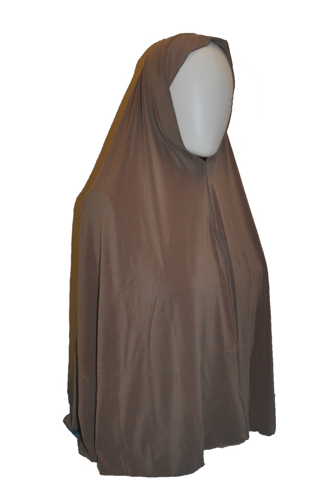 Brown 1 Piece Extra Long Al Amira Khimar Hijab