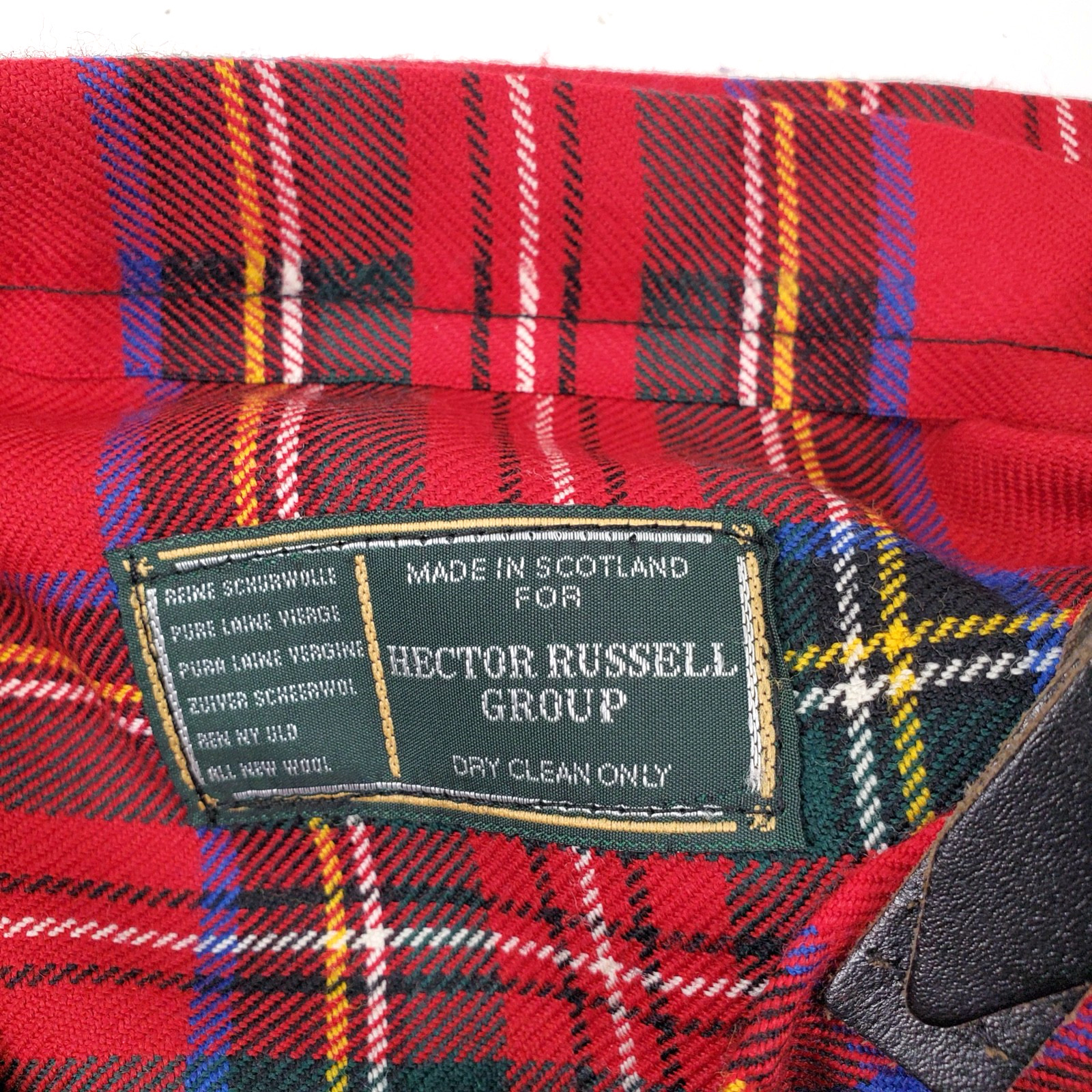 Kids Royal Stewart 100% Wool Tartan Kilt Hector Russel Scotland Adjusts to Sz 24