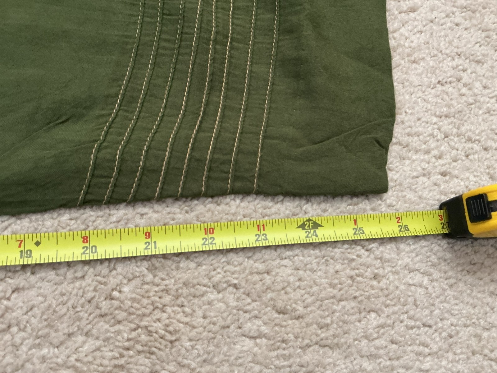 Indian Pakistan Women Loose Cotton Pants Salwar Hand Sewing Olive Green