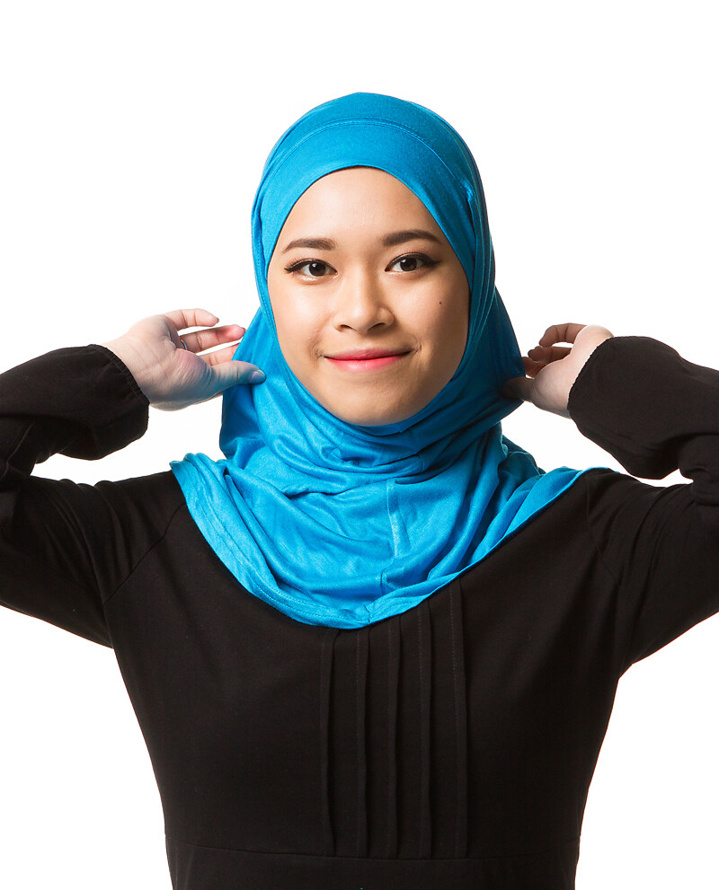 Ummah Couture EZ Amira Al-Amira Style hijab 1Pc with headband working like a 2Pc