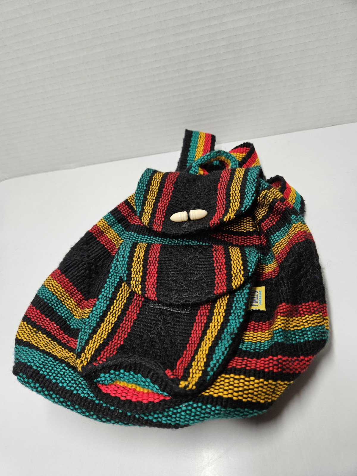 Mini Hand Made Rasta Mexican Baja Backpack