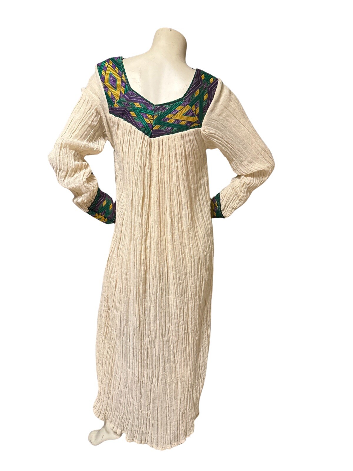 Ethiopian Traditional Dress Gauze Gold Metallic Ribbon Eritrean Habesha Kemis