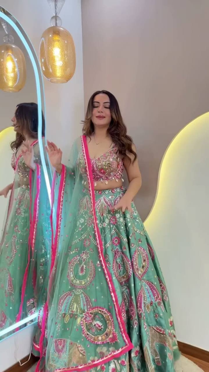 Bollywood Indian Lehenga Ethnic Wedding Pakistani Bridal Party Lengha Choli