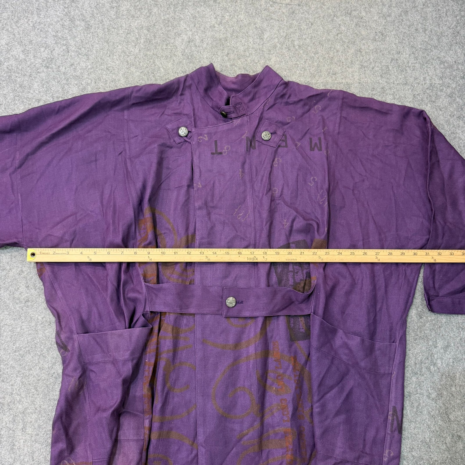 Visual Professionals Purple 100% Silk Wrap Kimono Jacket Top Women’s One Size