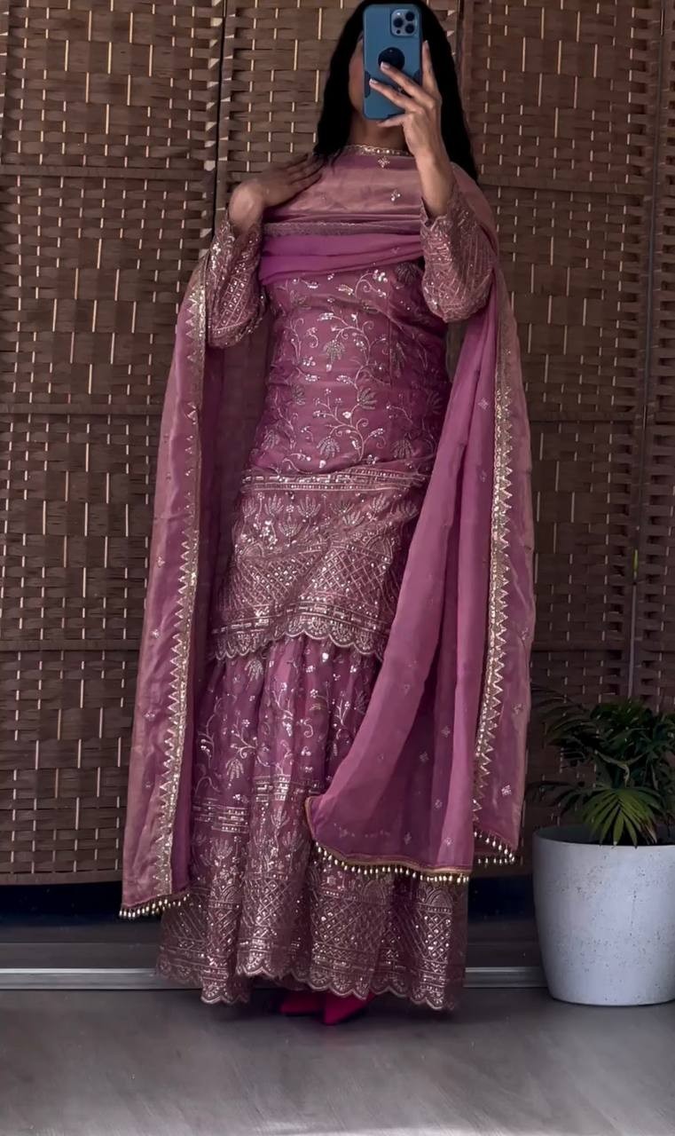 Pakistani Salwar Kameez Ready To Wear Fancy Palazzo Suit Party Bollywood Wedding