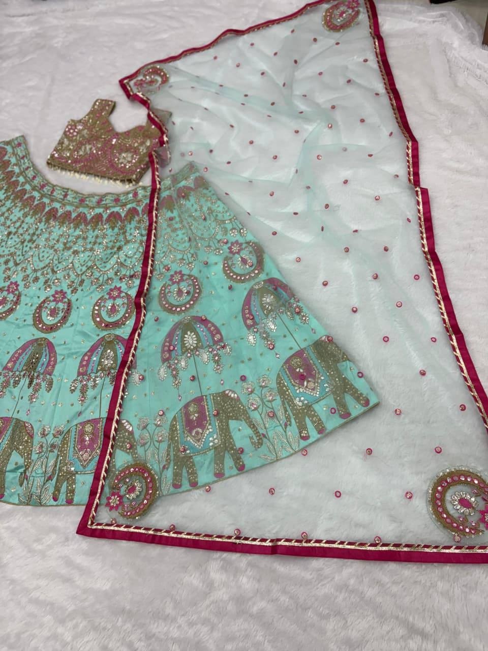 Bollywood Indian Lehenga Ethnic Wedding Pakistani Bridal Party Lengha Choli