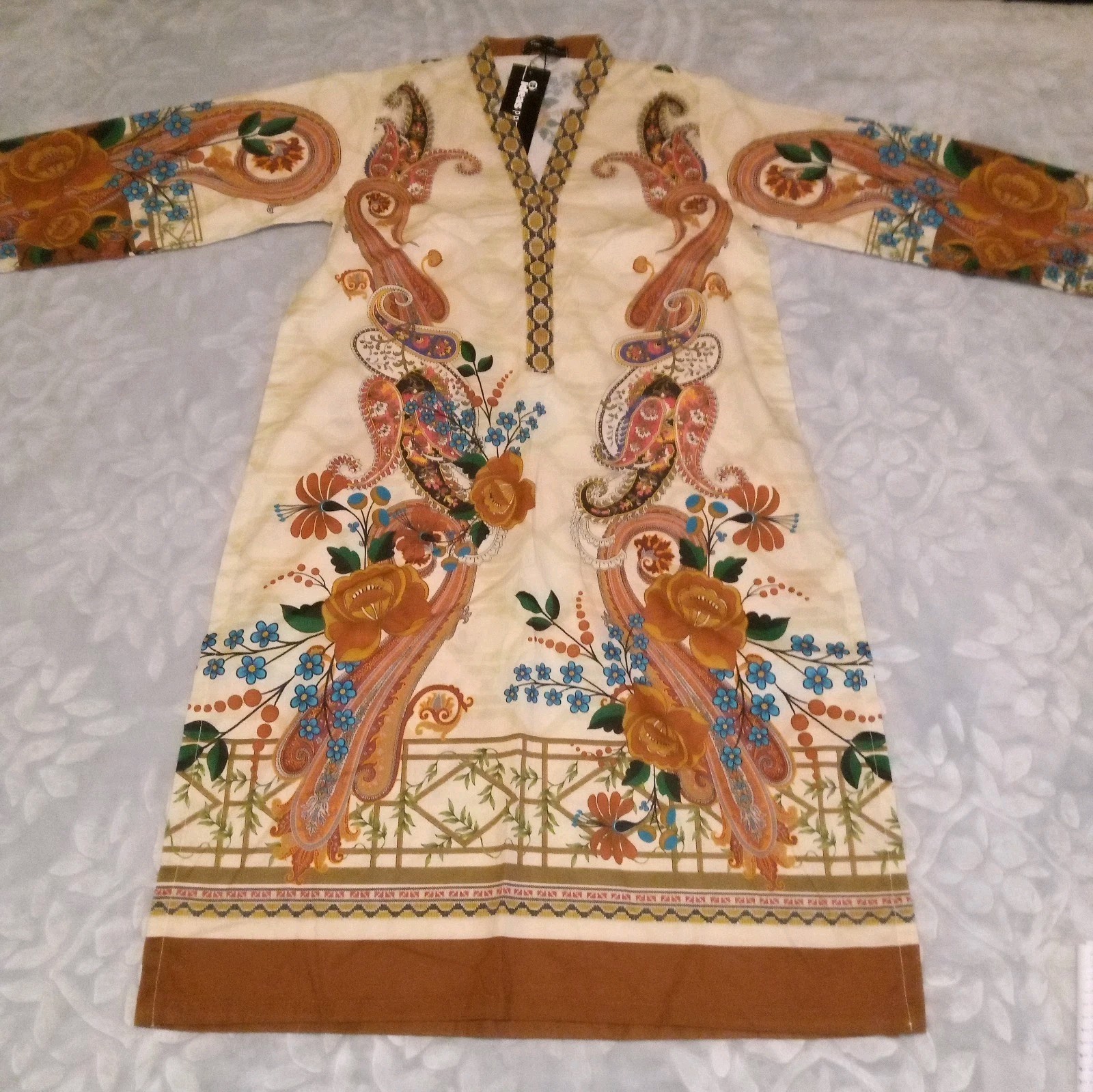Gul Ahmed Ideas pret Kurta Size Small, Light Weight, Durable. Colorful Browns
