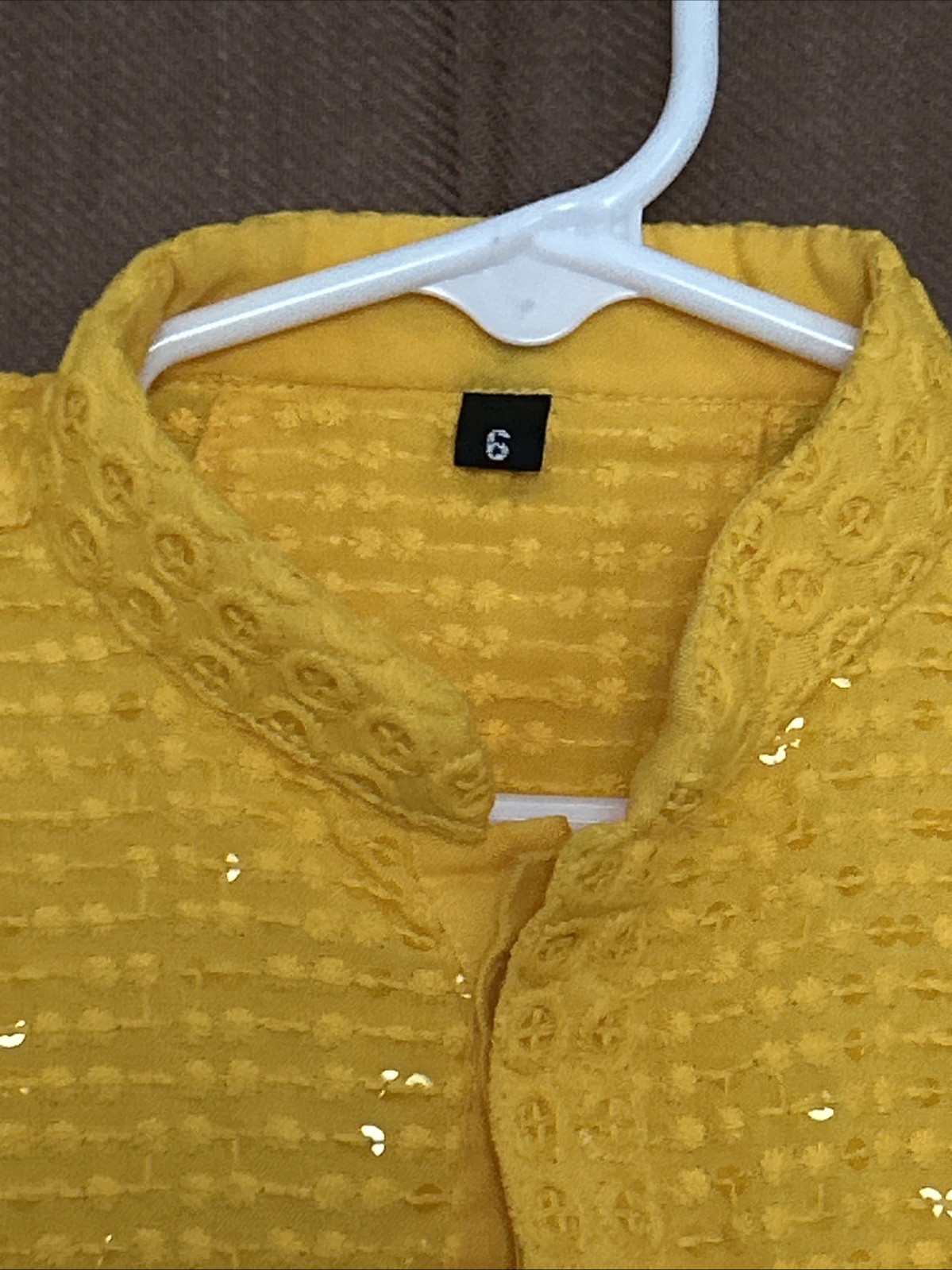 Boys Traditional Chikankari Sequins Kurta Color-Yellow Chest-15in L- 25in New