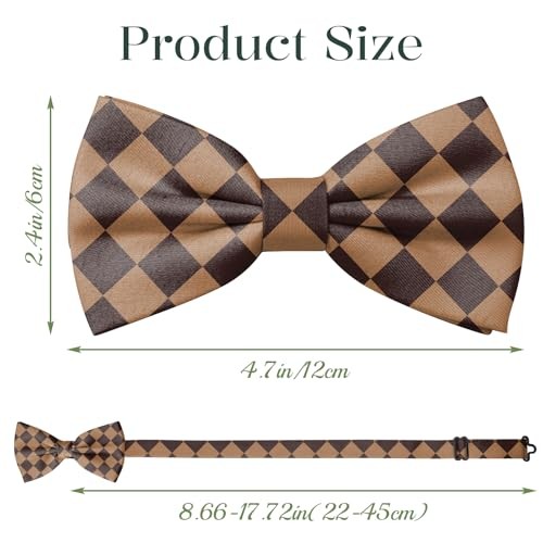 Bow Ties Pre Tied Adjustable Bowties for Wedding Party Leisure Af1-checkered