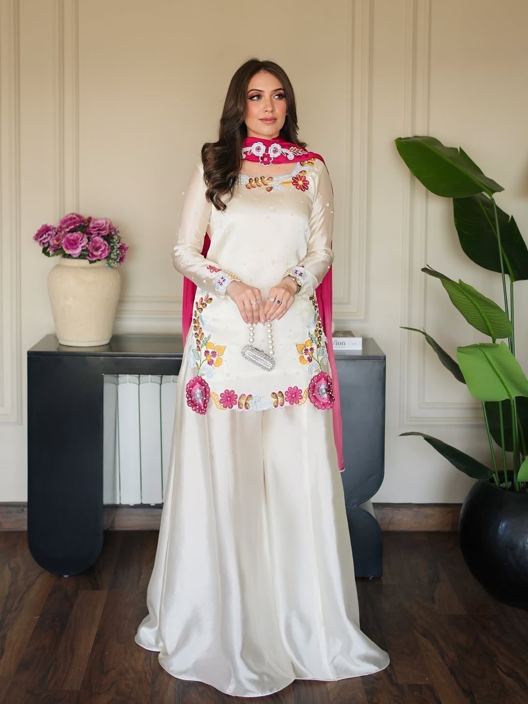 WEDDING SHARARA PALAZZO SALWAR SUIT PLAZZO KURTI SHALWAR KAMEEZ PAKISTANI INDIAN