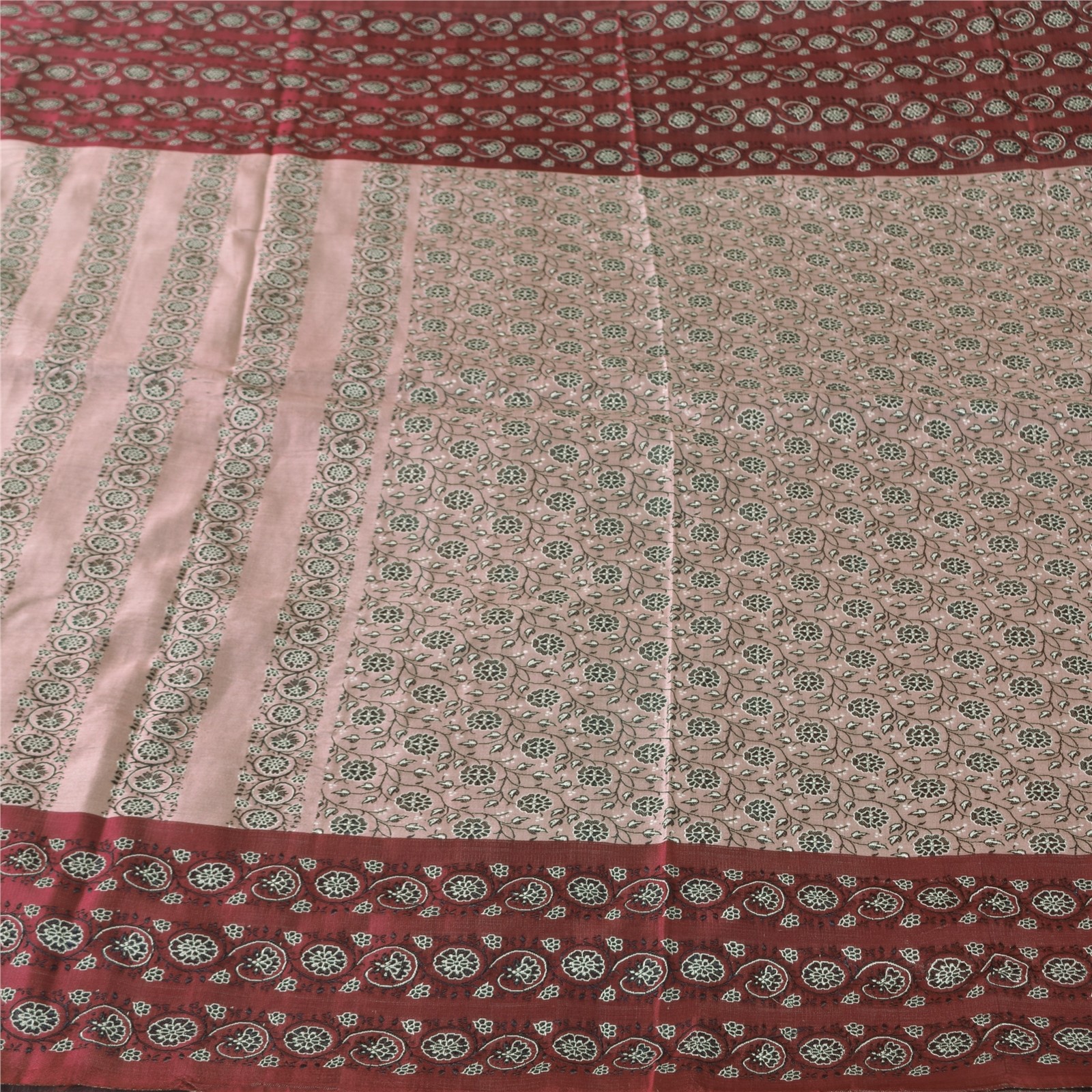 Sanskriti Vintage Sarees Pure Satin Silk Woven Banarasi/Brocade Zari Fabric Sari